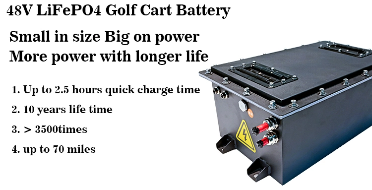 Литий-ионный аккумулятор OEM 48V 80ah 160ah Cts для тележки гольфа, батареи силы LiFePO4 48V 36V подгонял